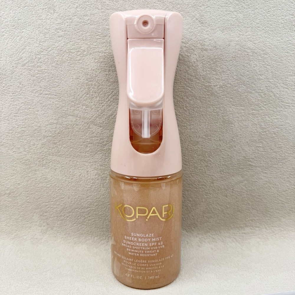 Kopari Rose Gold Sunglaze Sheer Body Mist Sunscreen SPF 42 New Sealed 4.7oz